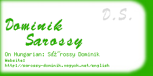 dominik sarossy business card